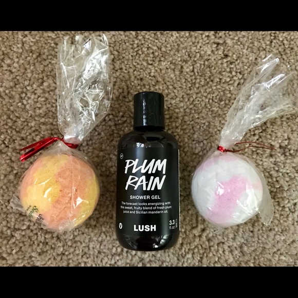Lush Other - Lush Plum Rain Shower Gel & Bath bomb bundle NEW